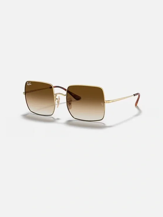 Ray-Ban Square 1971 Classic Polished Arista Gold Light Brown Gradient Sunglasses - Picture 1 of 8